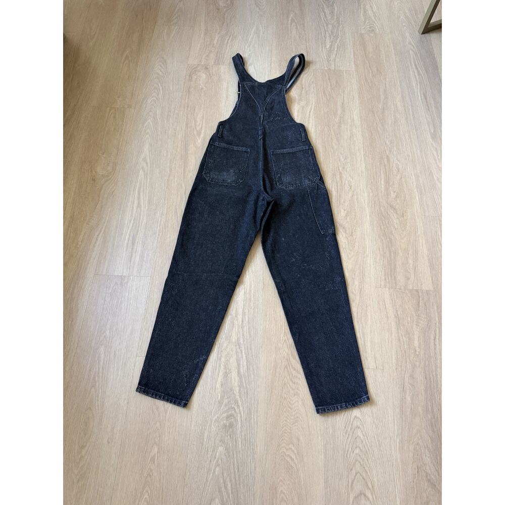 Vintage Guess Denim Overalls Medium Black Carpenter Loop Buttons USA Made 90s - Picture 7 of 12